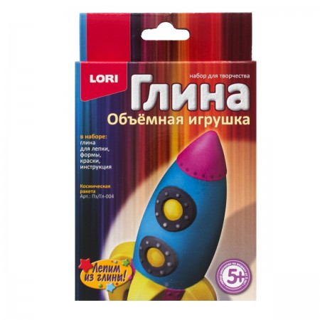 Игрушка объёмная из глины 'Космическая ракета', 'LORI' ПЗ;ГЛ-004